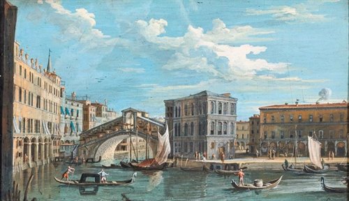 Paire de vues vénitiennes , fin du XVIIe siècle